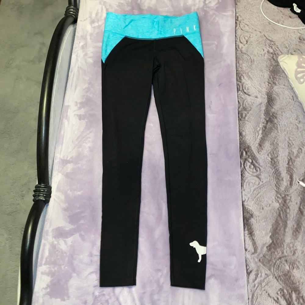 Pink blue & black leggings!